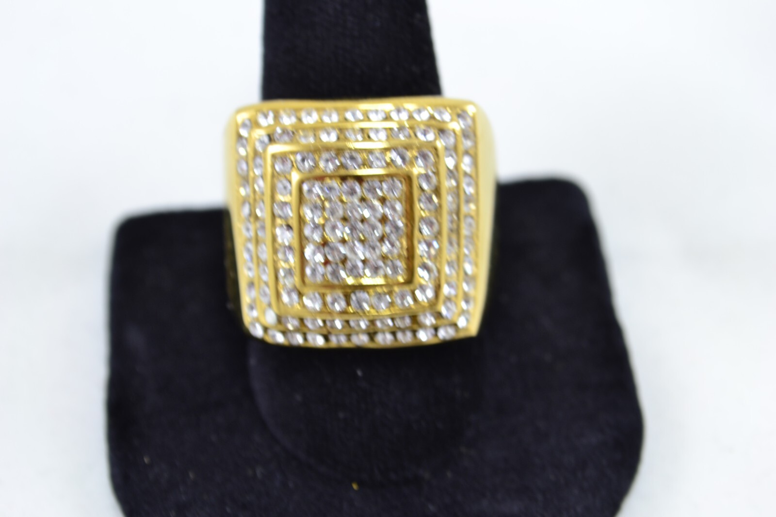 Big Man’s 14K GOLD FINISH Tone CZ RING SIZE (7-12)