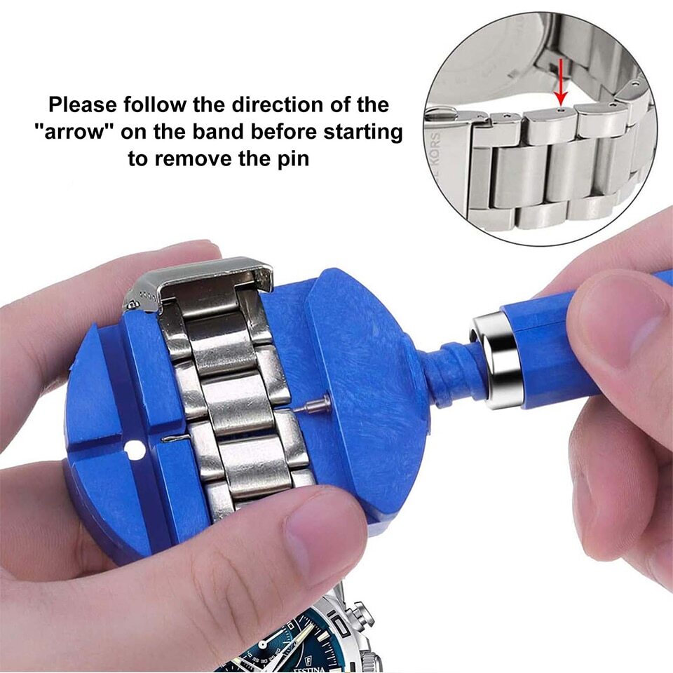 16pcs WATCH Repair Back Opener Kit Tools Band Pin Strap Link Remover Remover New