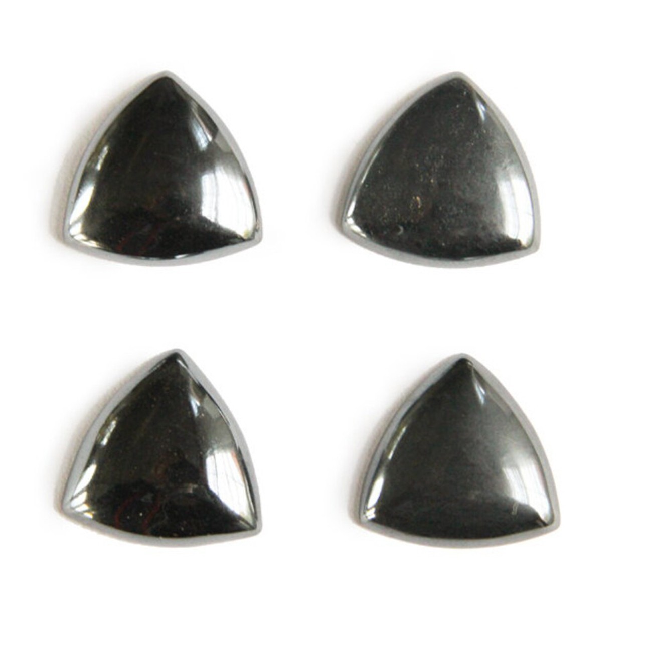 Natural Hematite Gun Metal Trillion Cabochon 6mm to 20mm Loose Gemstone