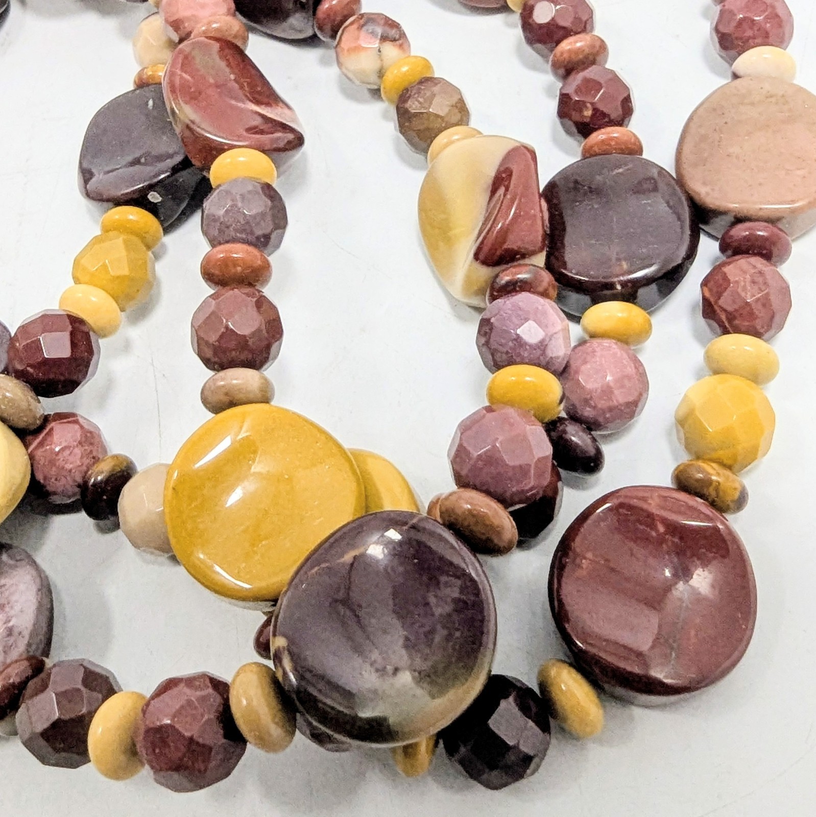 Mine Finds By Jay King Multi Gemstone Agate Jasper Sterling Silver Necklace 36″