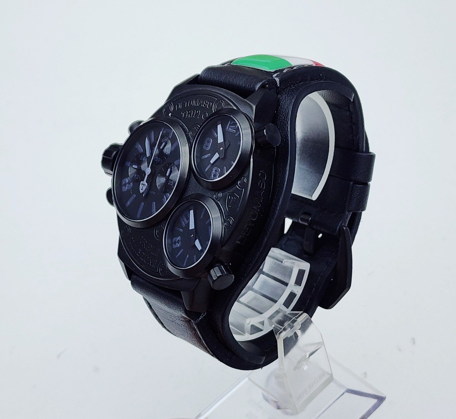 Men’s OVERSIZED TRAVELER CHRONOGRAPH Watch DETOMASO “Triplo” DT2038-F