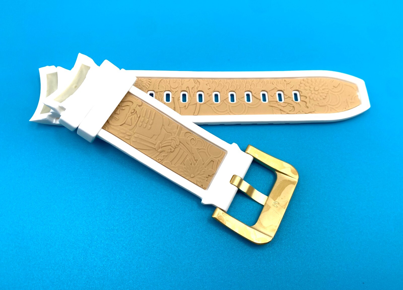 Authentic Invicta S1 Rally 19546 White & Beige Silicone 24mm Watch Band