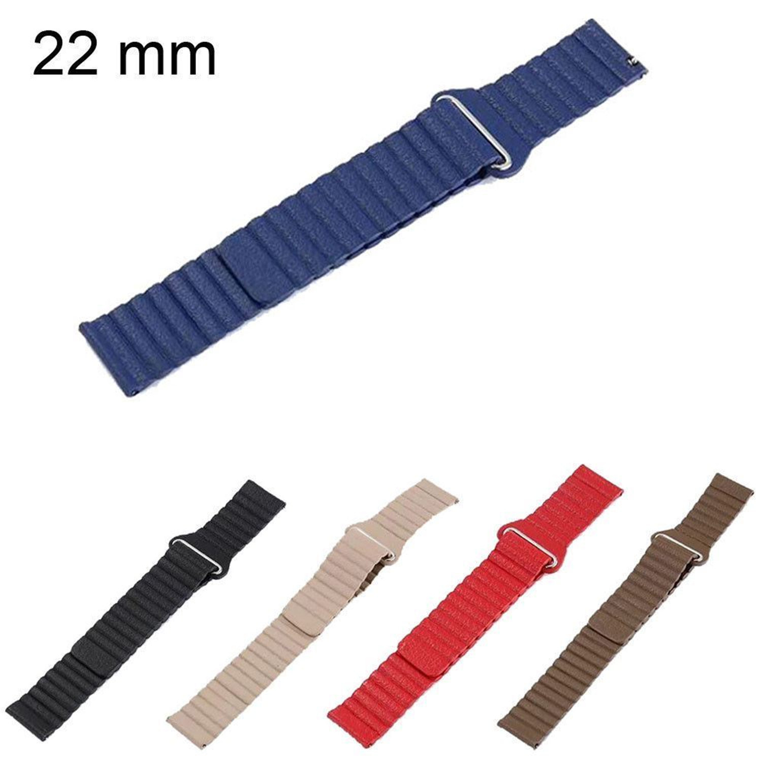 22mm Magnetic Loop Band for Samsung Galaxy Watch 46mm Gear S3 Leather Strap Belt