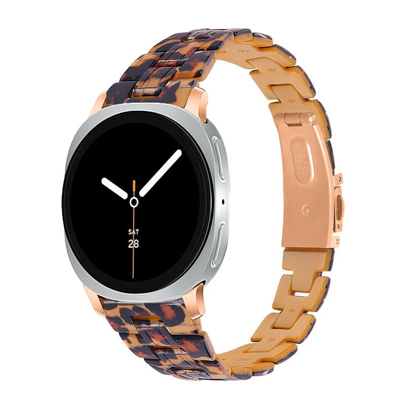 For Samsung Galaxy Watch 8/8 Classic Slim Resin Stainless Steel Watch Strap Band