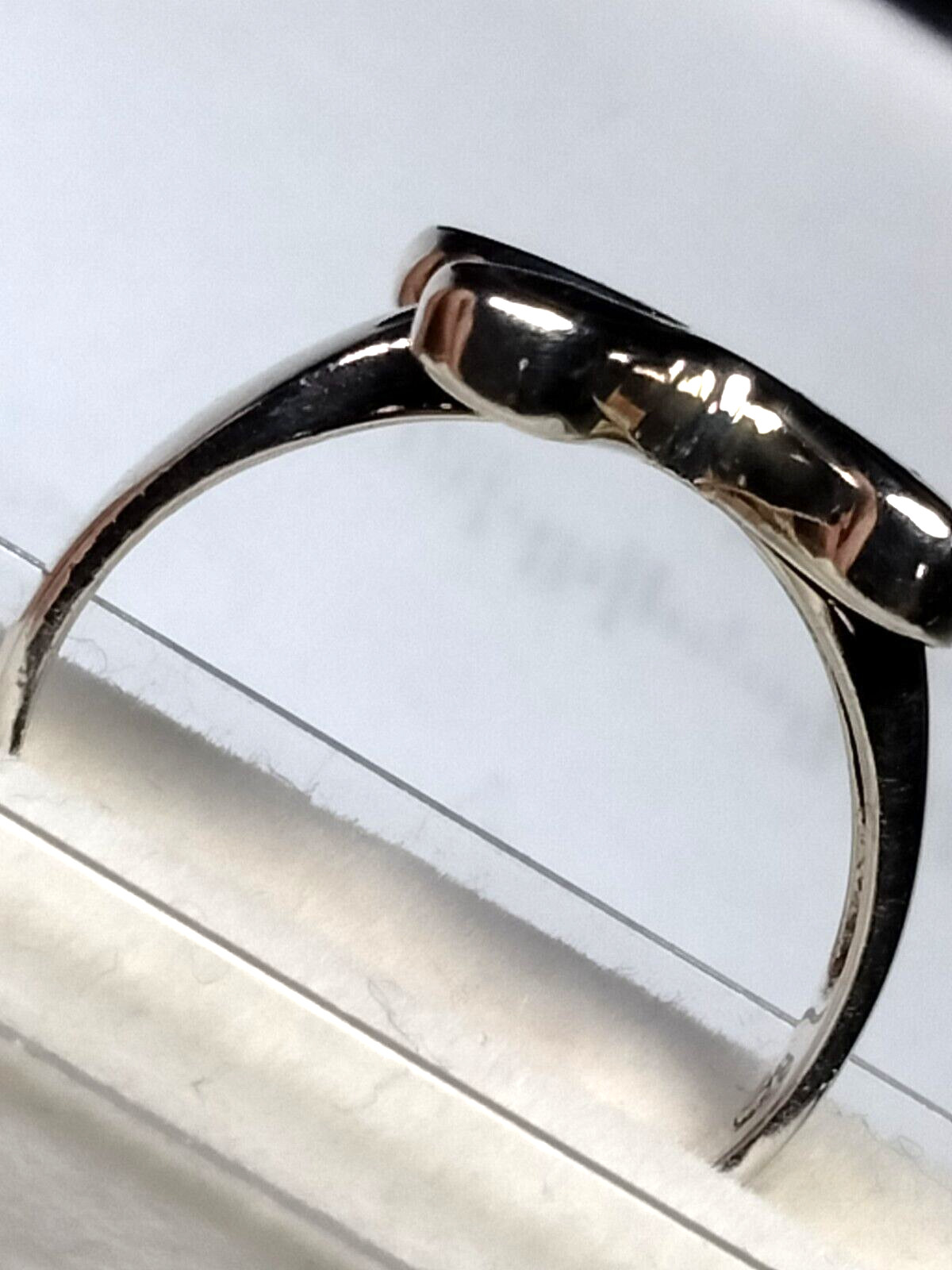 LOVELY ABALONE SHELL INLAYS IN TRENDY STERLING SILVER.925 RING SIZE 8.75-9.0!