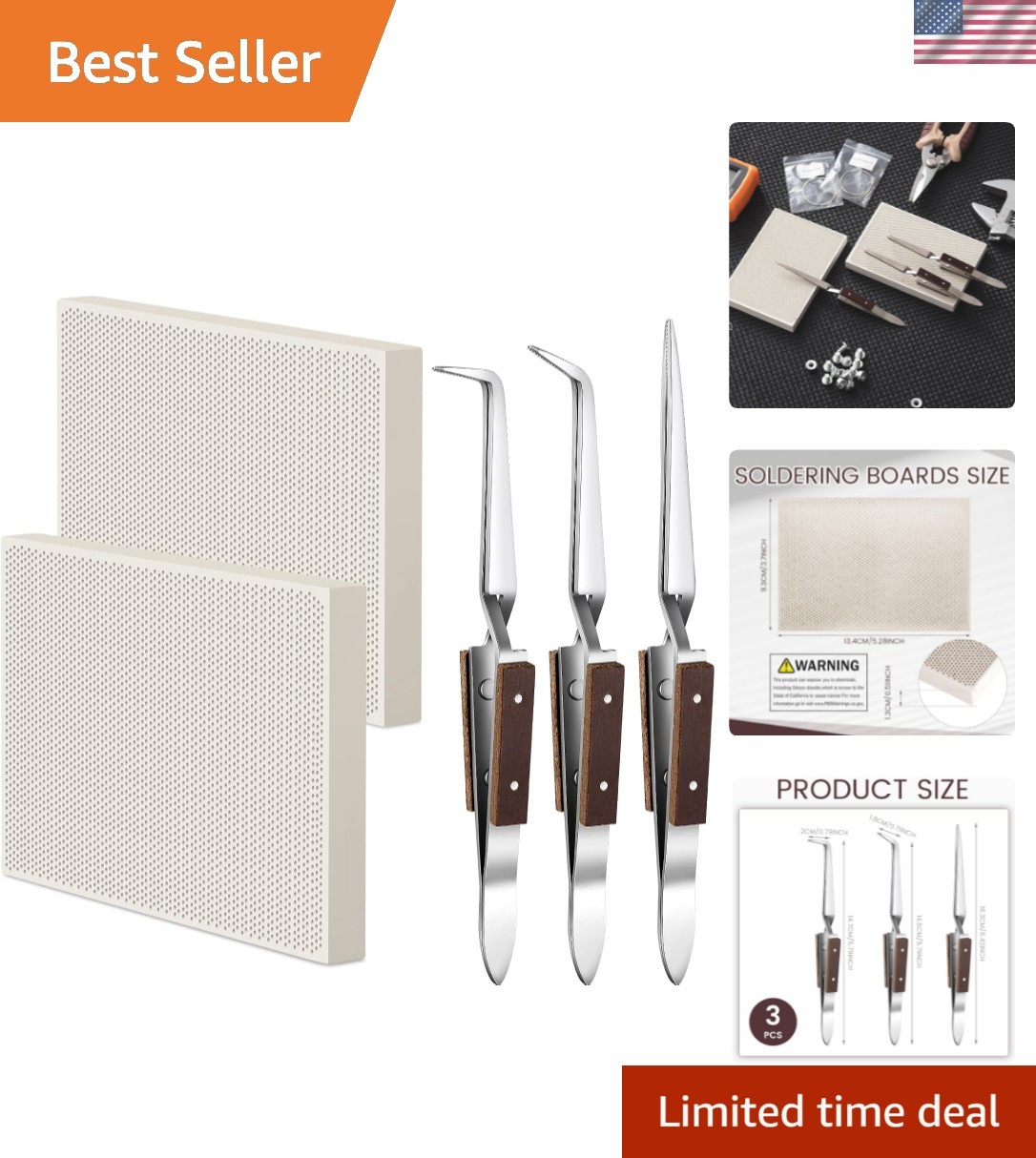 2 Pcs Soldering Block Honeycomb Ceramic Boards Jewelry Soldering Kit Plate Re…