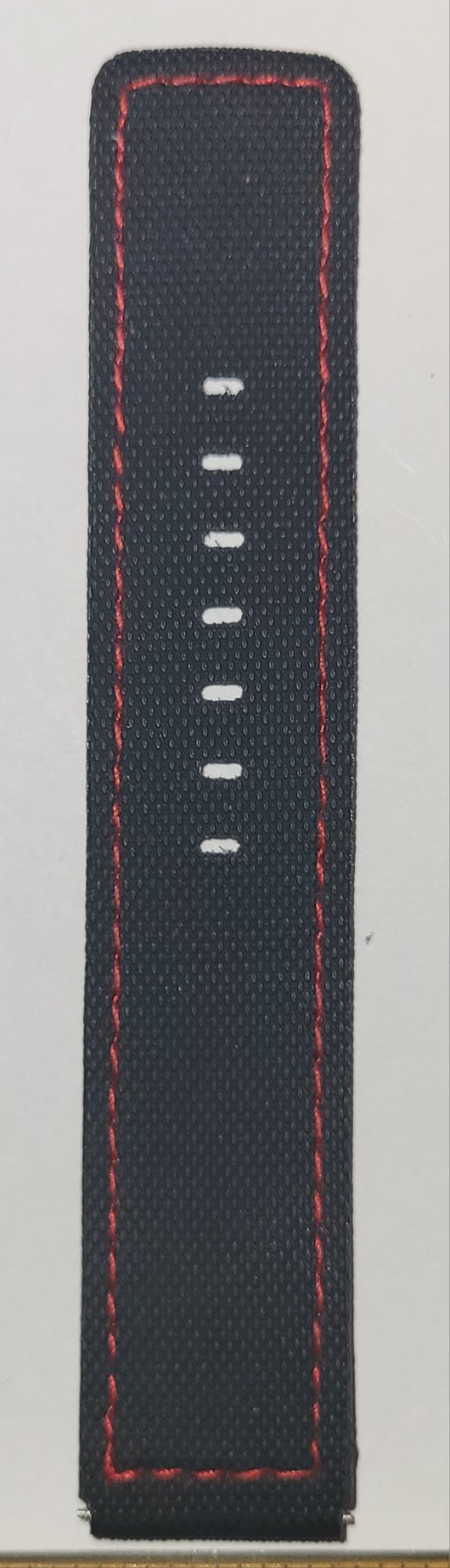 NOS Pro-Grade Sailcloth Composite 22mm Notched Dive Strap (Flares to 24mm) 