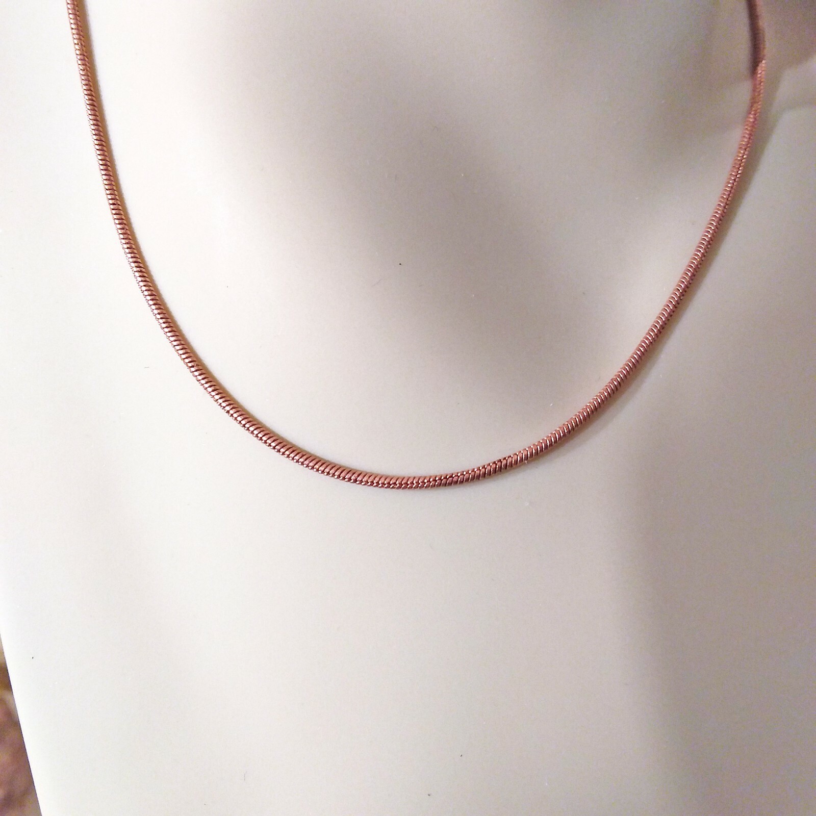 raw copper, 1.2 mm, natural, snake chain, necklace, 16-24 inch, #1906