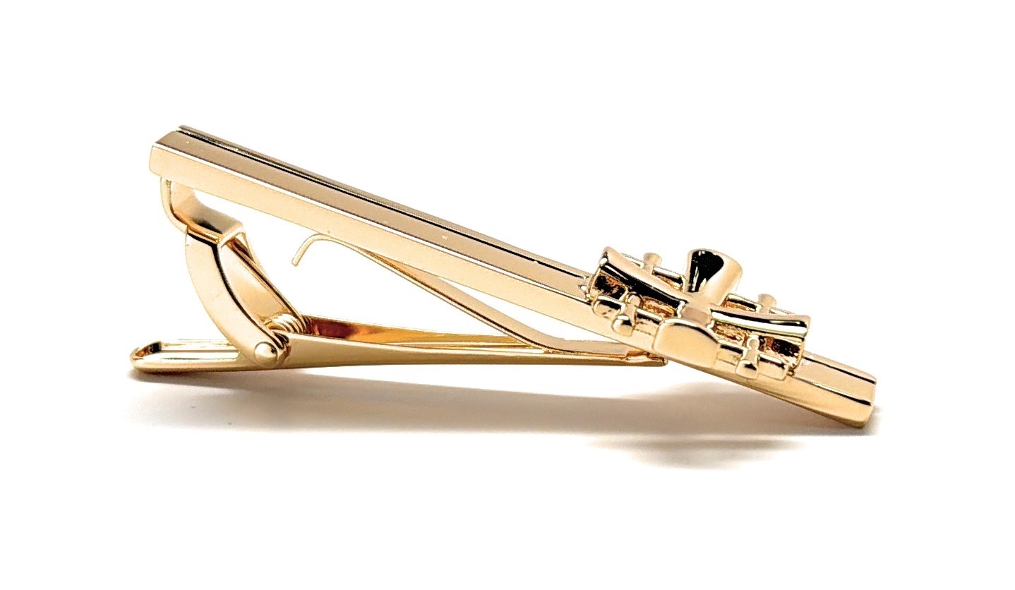 Gold Jerusalem Cross Tie Clip Christian Tie Bar Pastor Gift Religious Jewelry