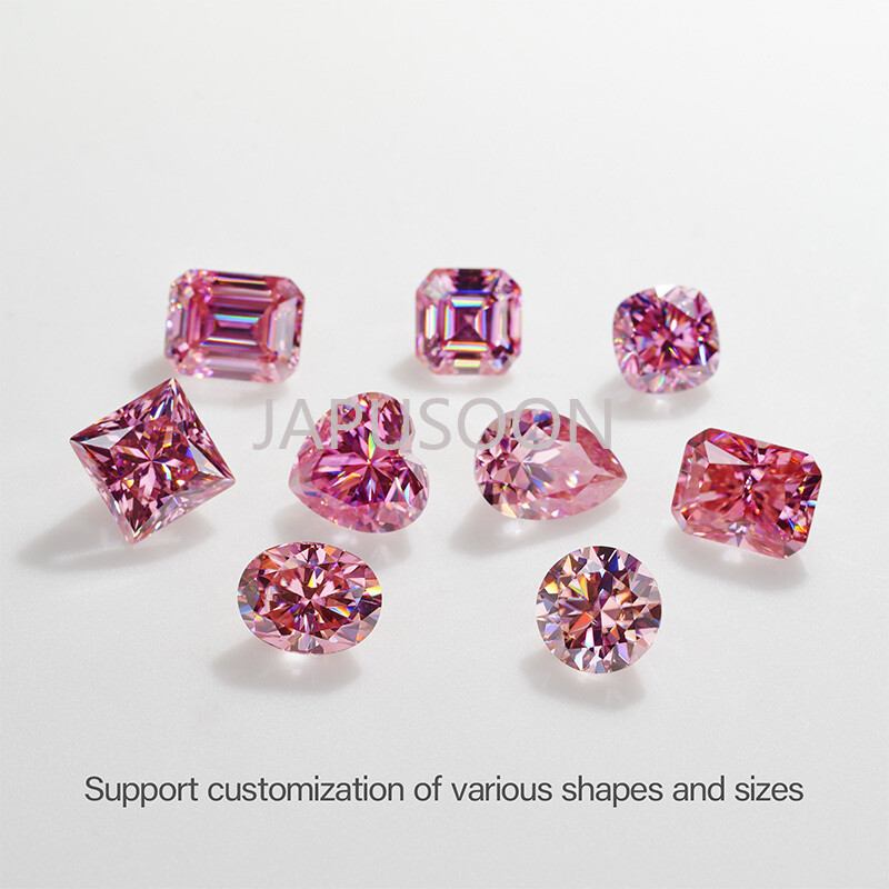 1~5ct VVS1 Pink Pear Excellent Cut Moissanite Loose Gemstones & GRA Jewelry Make