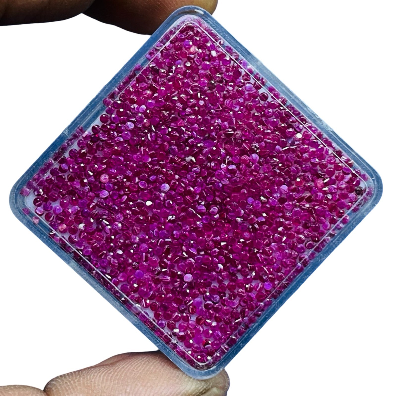 100 Pcs Natural Ruby 1.4mm Round Cut Rich Red Loose Gemstones Wholesale Lot
