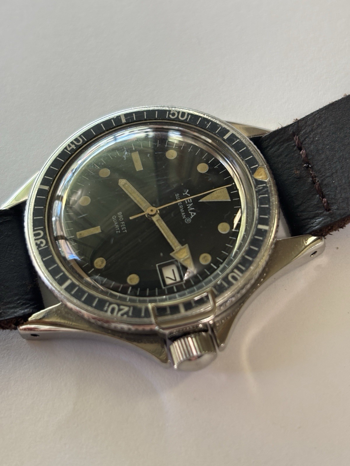 Vintage Yema Superman — Quartz — A+ Condition — Lovely Patina