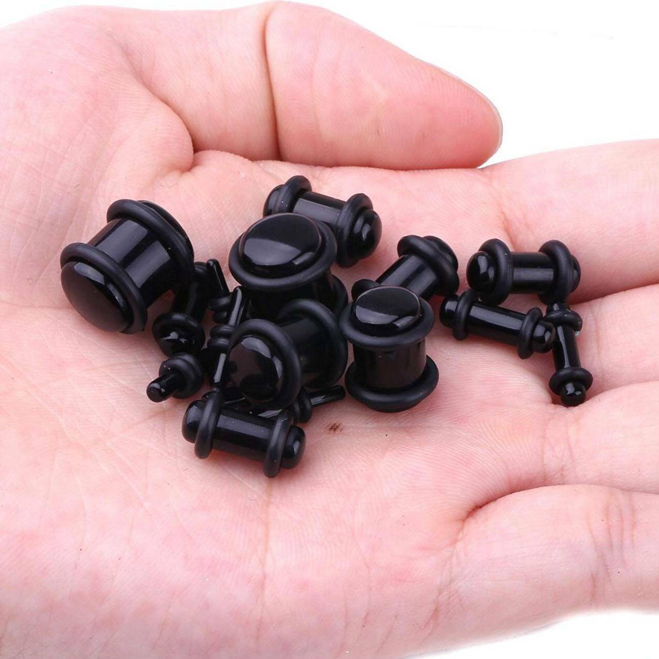 12-18Pcs Acrylic/Steel Ear Plugs Stretcher Kit 14G-20MM Ear Gauges Expander Set