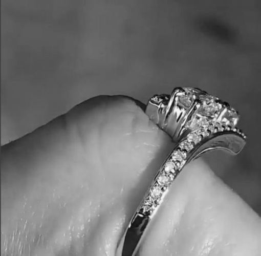 1 Carat Forever US Two Stone Engagement CZ Solitaire Ring Solid 925 Silver