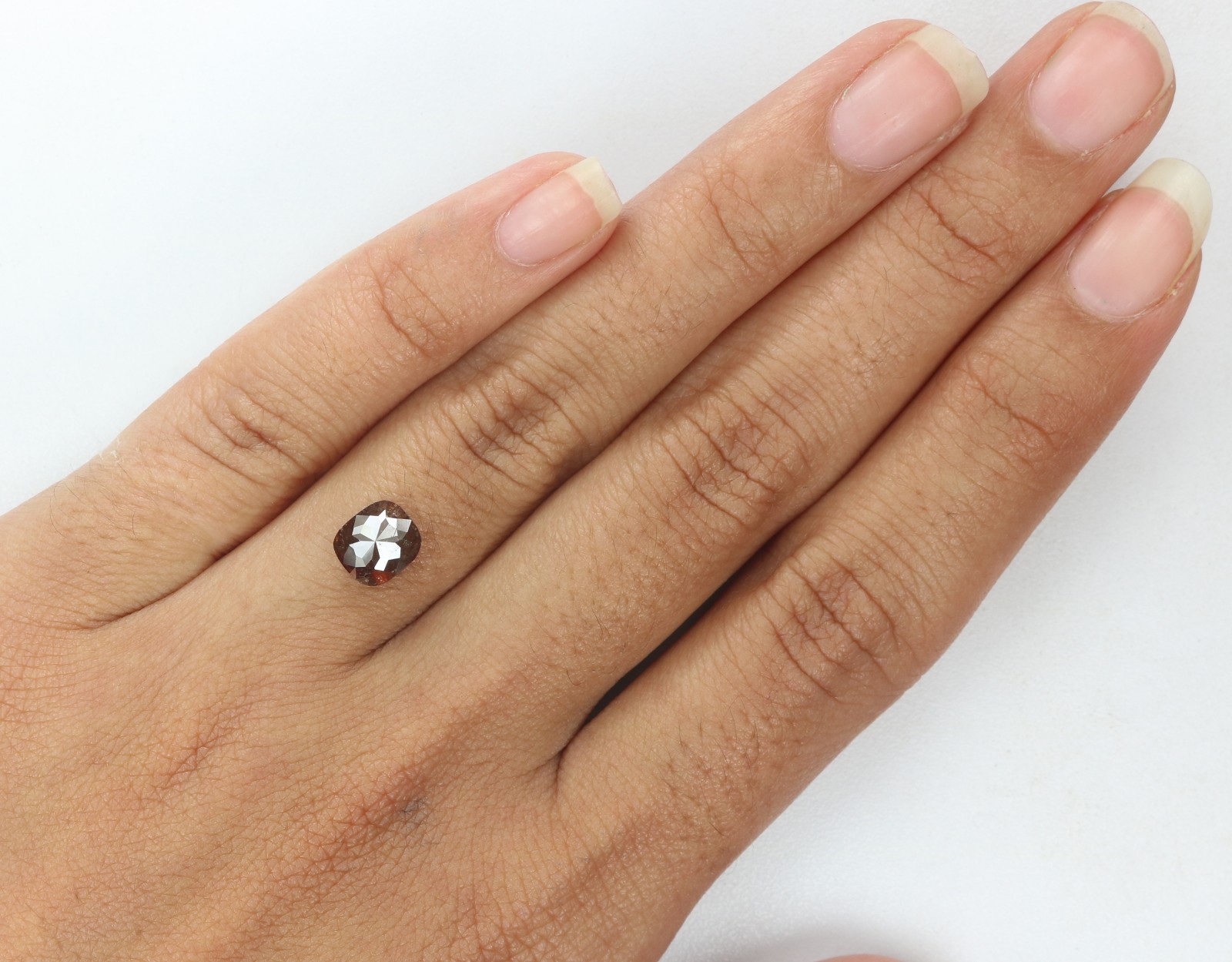 Natural Loose Diamond Cushion Brown Color I3 Clarity 6.90 MM 1.29 Ct KR1046