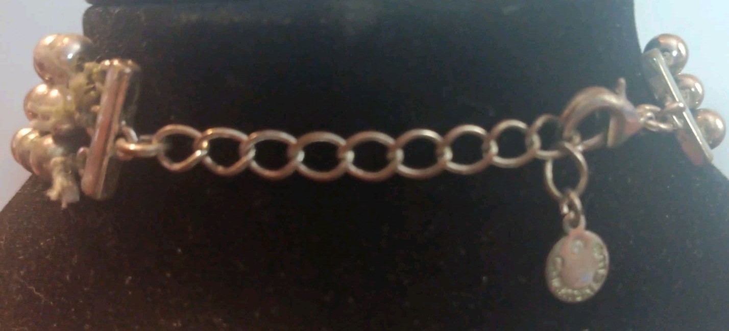 Vintage Gray Silver Layer Multi-Strand Pearl Statement Necklace 18″