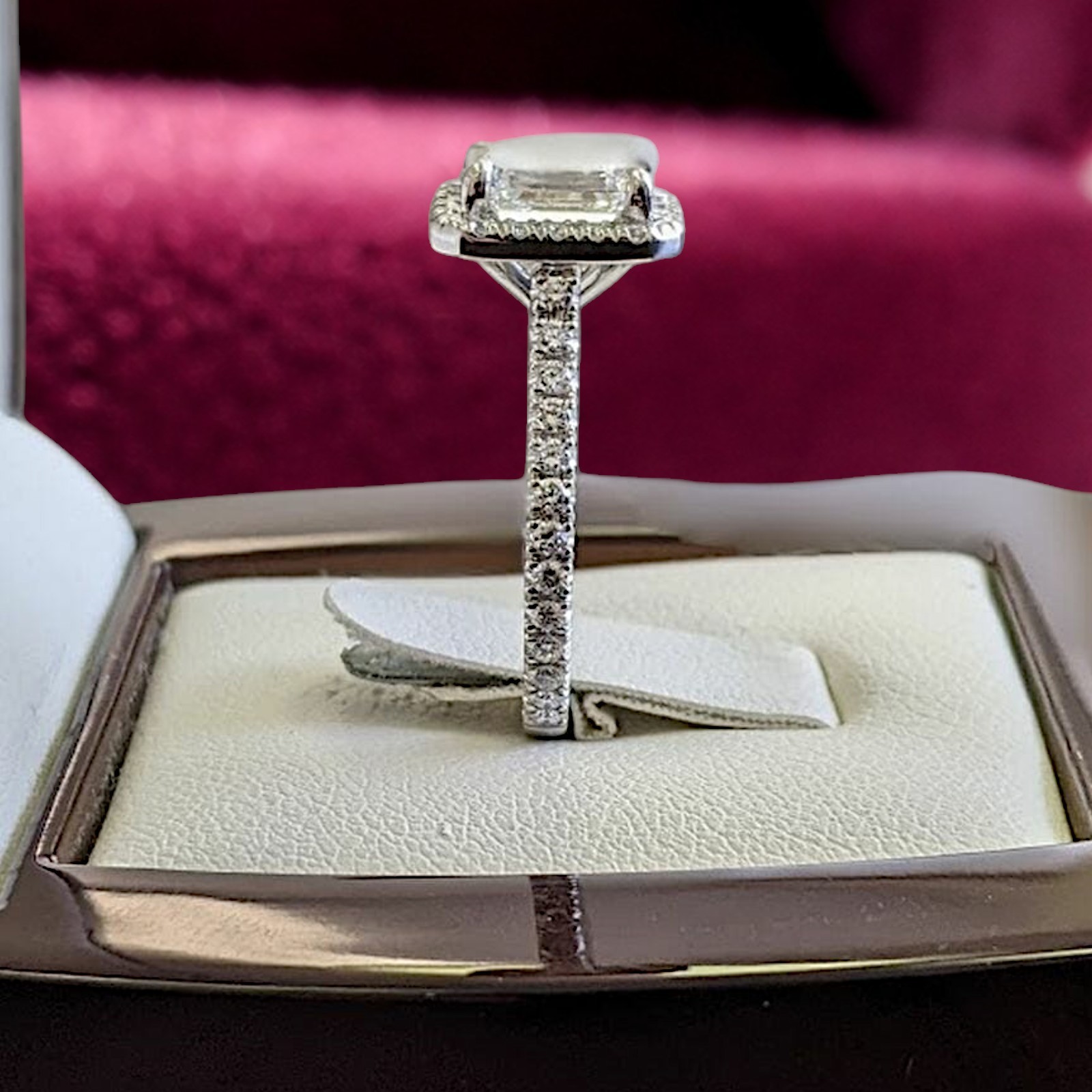 Emerald Cut 2.75 Ct IGI Certified Lab Grown Diamond Wedding Ring 18k White Gold