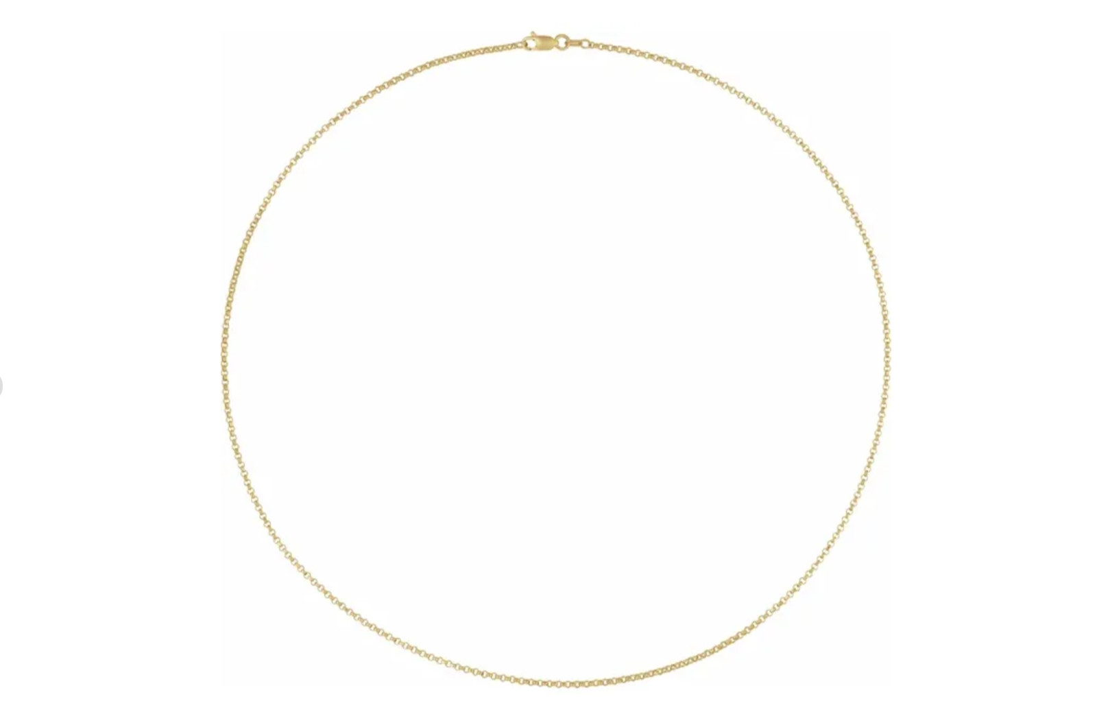 14K Gold 1.65 mm Rolo 7-24″ Chain NEW DEAL