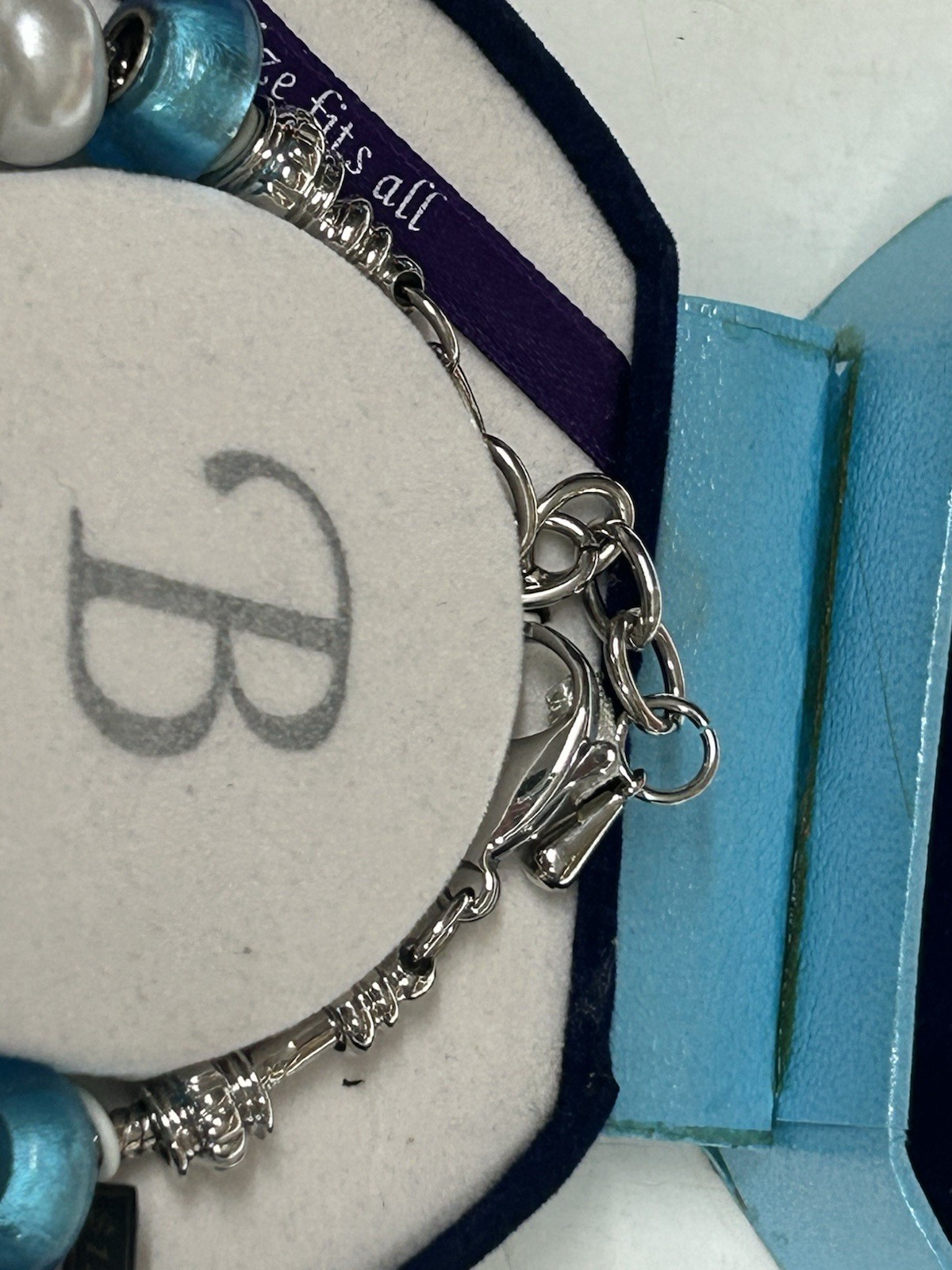 Bella Perlina Charm Bracelet Blue/Silver