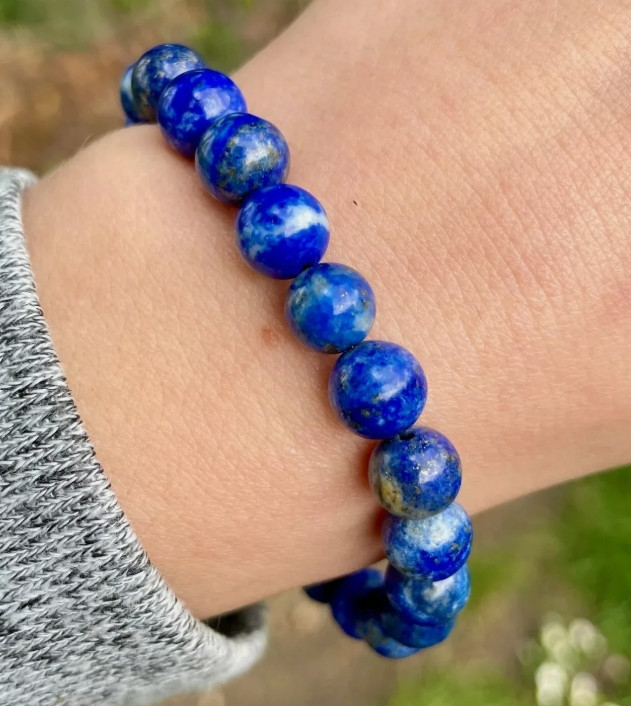 2025 HOT Handmade Natural Lapis Lazuli 7-8mm Eco Friendly Bracelet Gift Idea