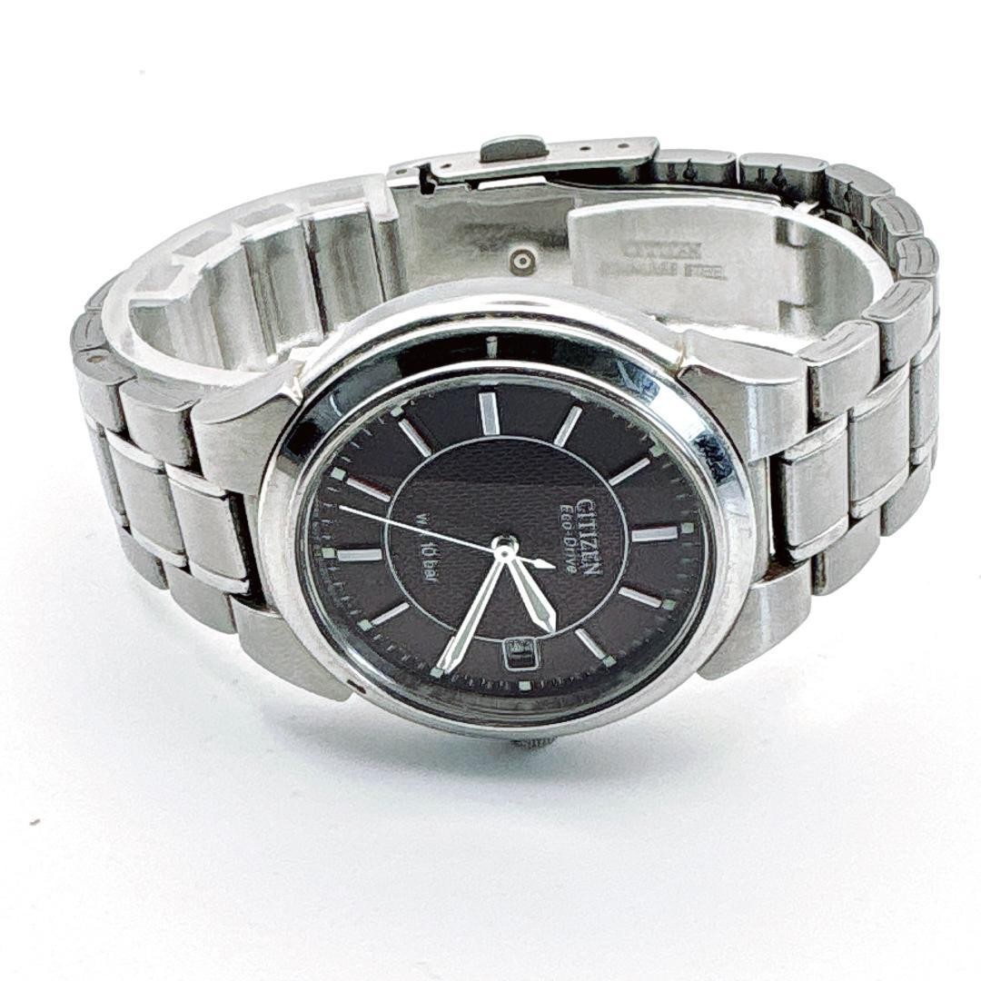 CITIZEN BM6770-51E Eco-Drive Chronograph Black Silver Stainless Used Japan