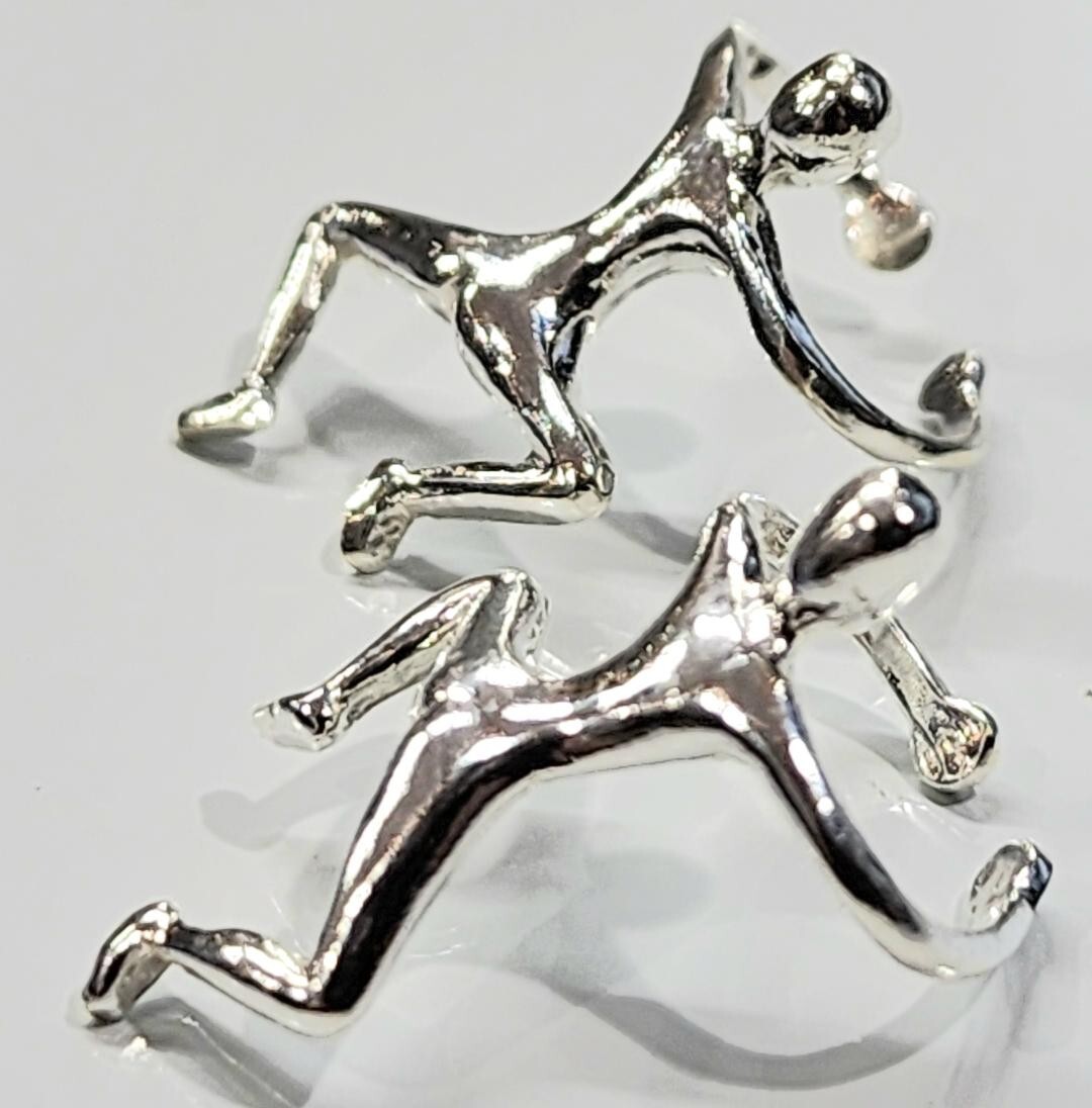 Ear Cuffs Climbing Man 925 Sterling Silver You get 2 Pieces 1 Pair cuffs SM2