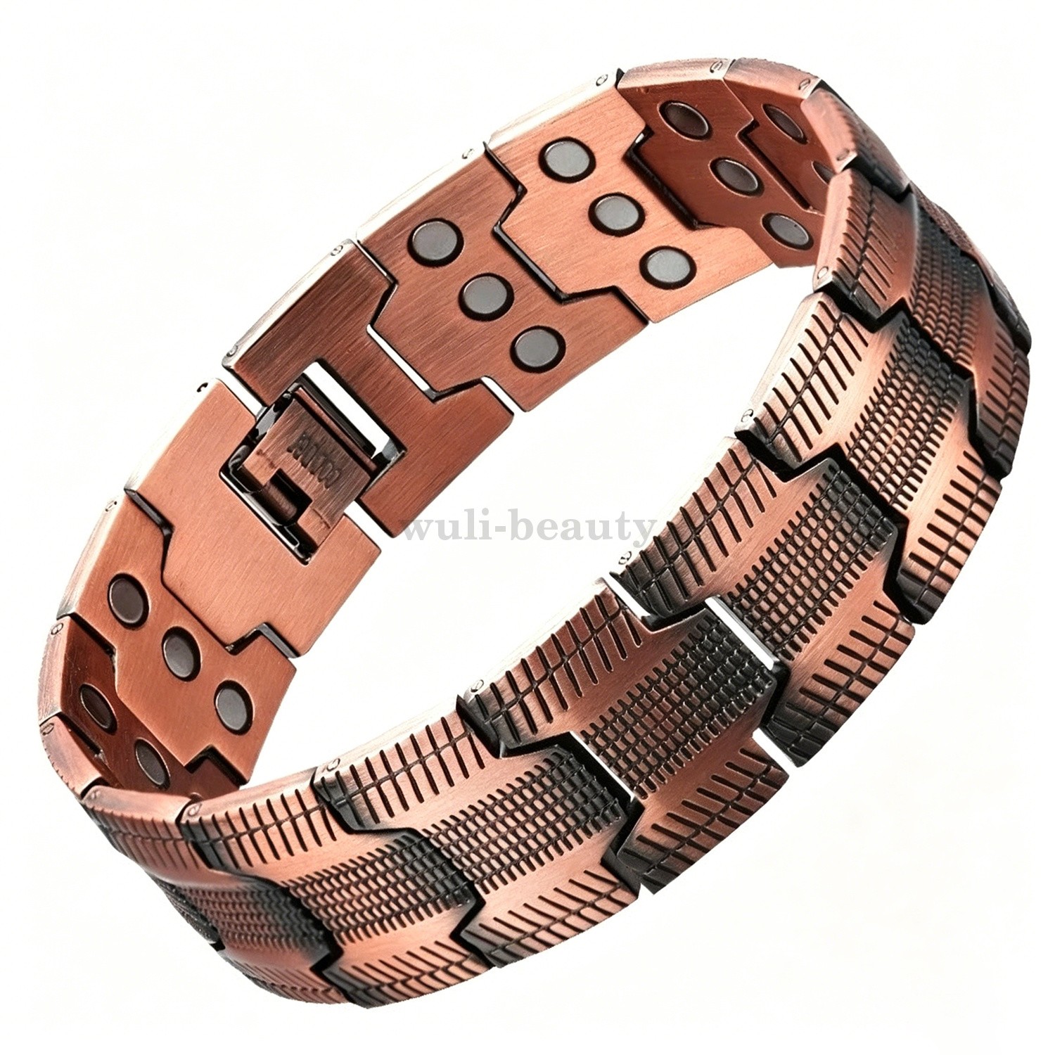 100% Pure Copper Magnetic Bracelet for Men Magnets Adjustable with Sizing Tool