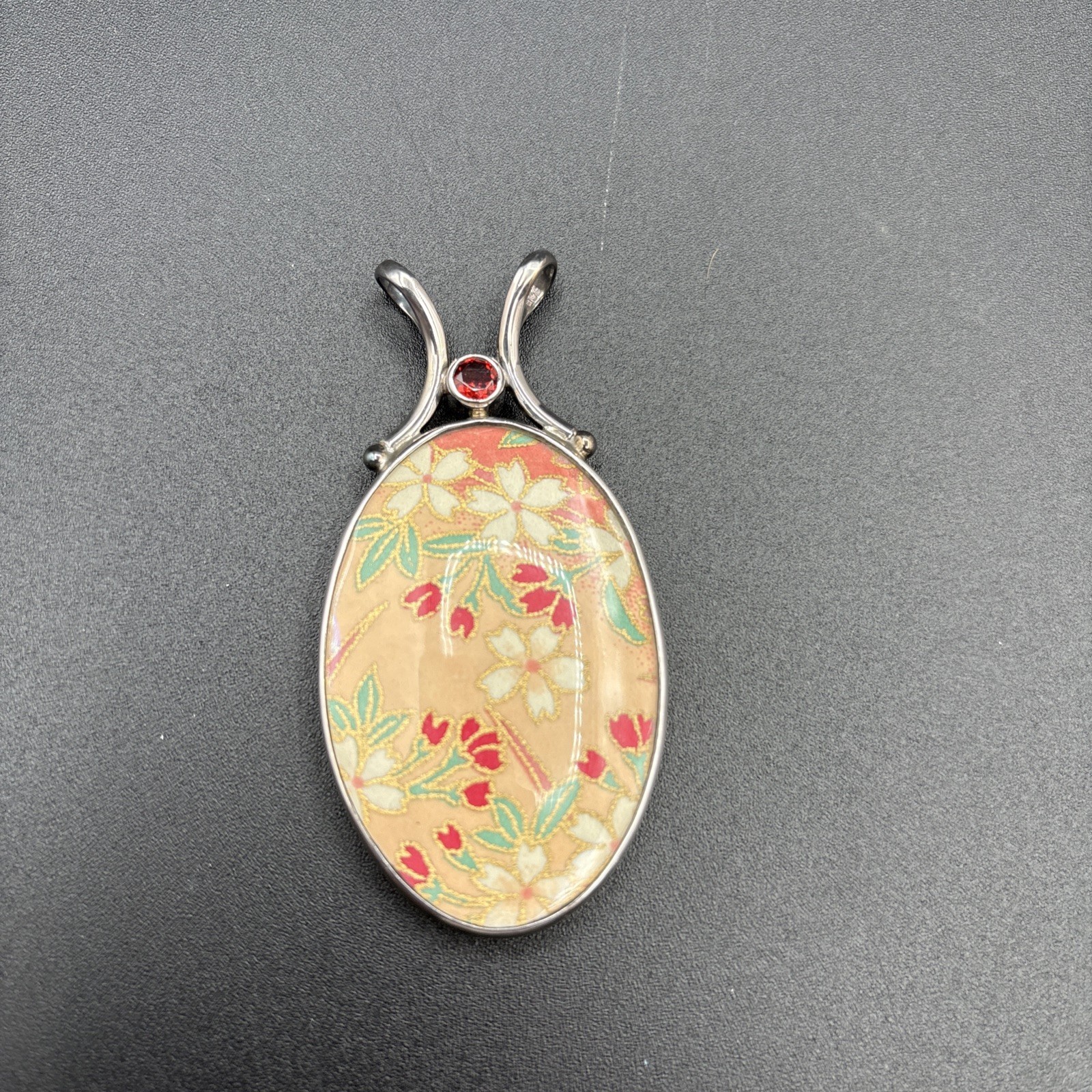 BEAUTIFUL Sajen Sterling .925 Patterned Double Sided Pendant 2.5″