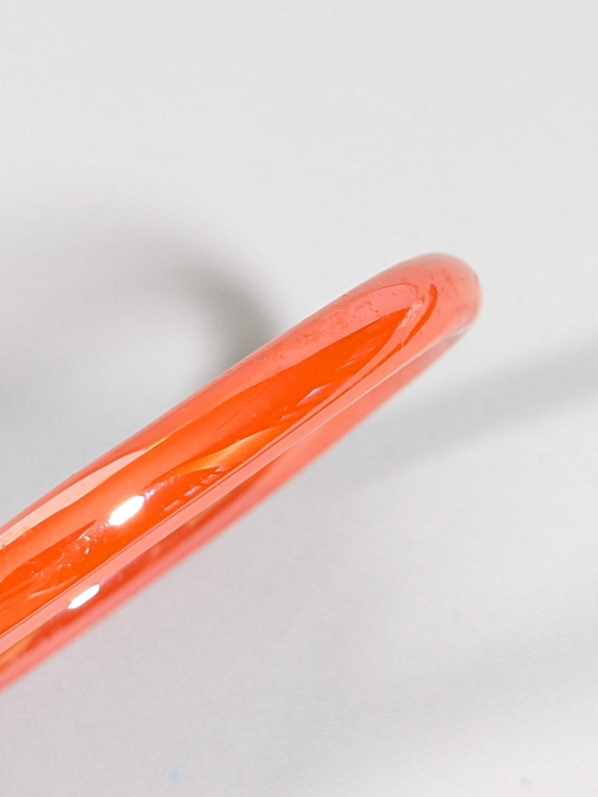 Orange Iridescent 6mm Bangle Bracelet 7.5 inches
