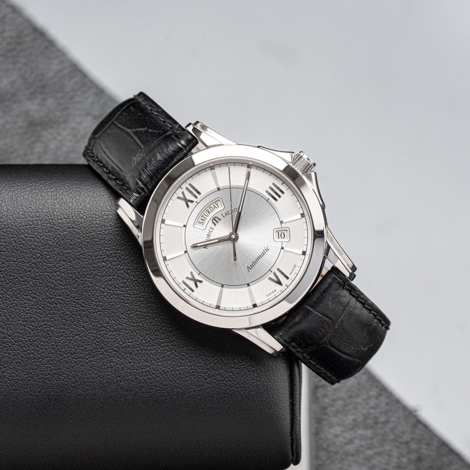 Maurice Lacroix PT6058 Pontos Daydate Stainless Steel Silver Dial