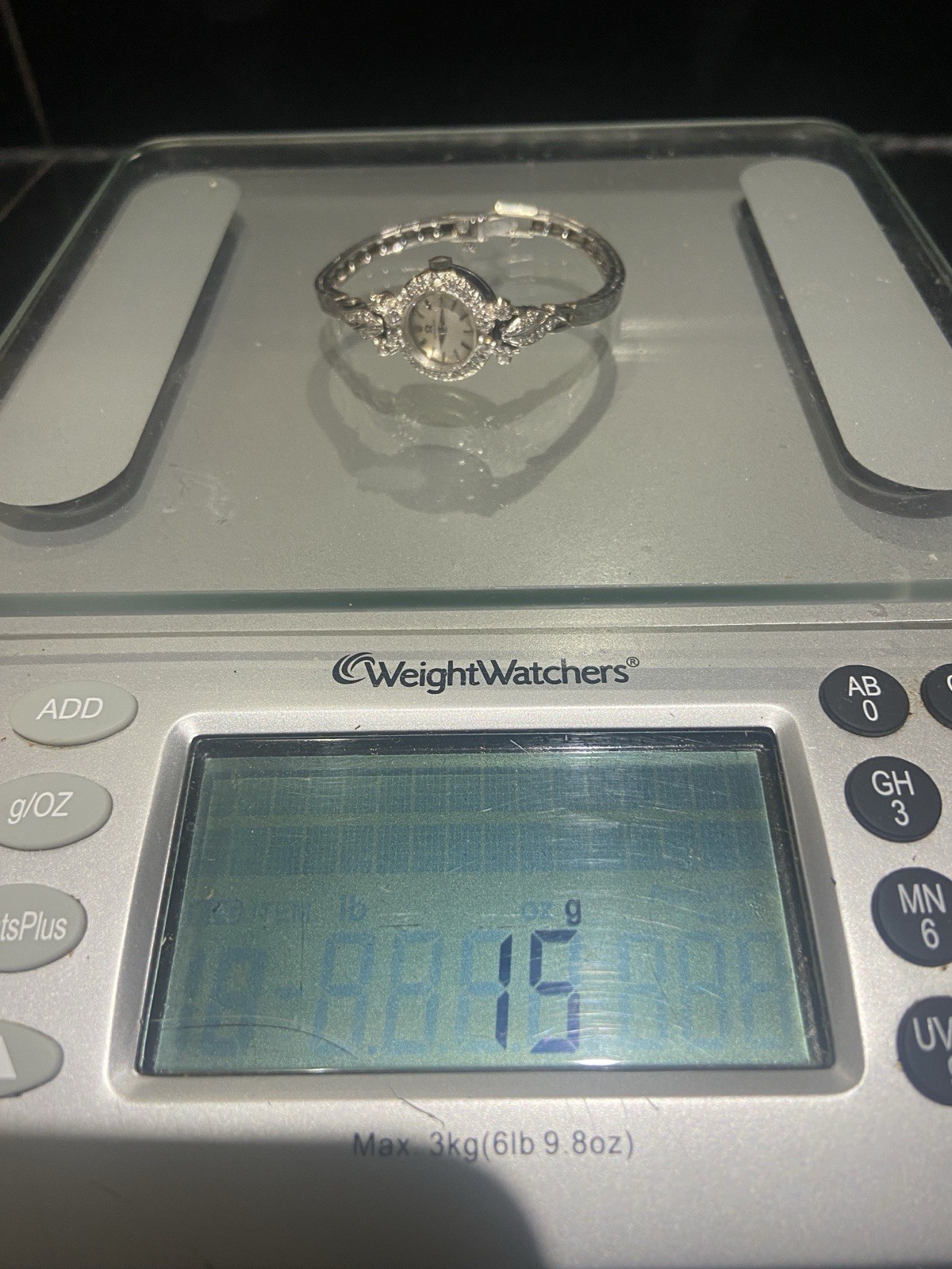 OMEGA Vintage 1940s Ladies 14K White Gold Cocktail Watch Diamond Accents