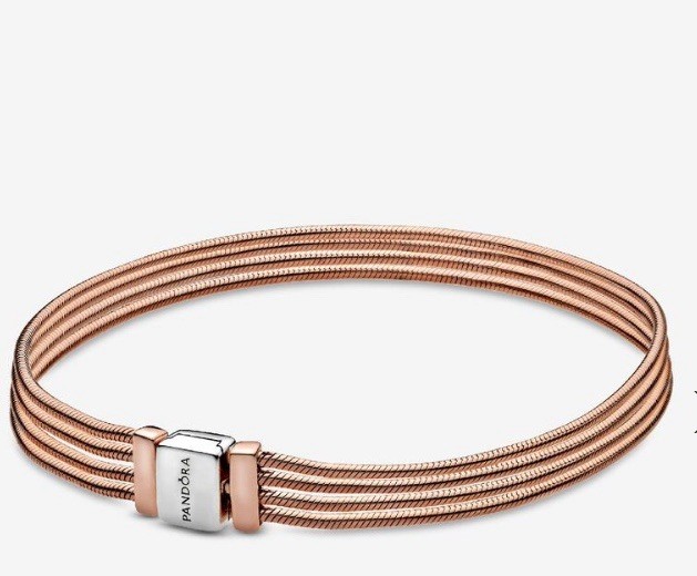 Pandora Rose Gold Reflexions Multi Snake Chain Bracelet Various Size NEW