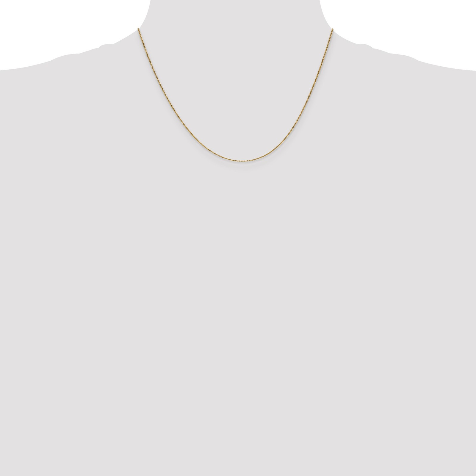 10K Yellow Gold 0.8-0.85mm Spiga (Wheat) Chain Necklace 16-30 Inch Mens Womens