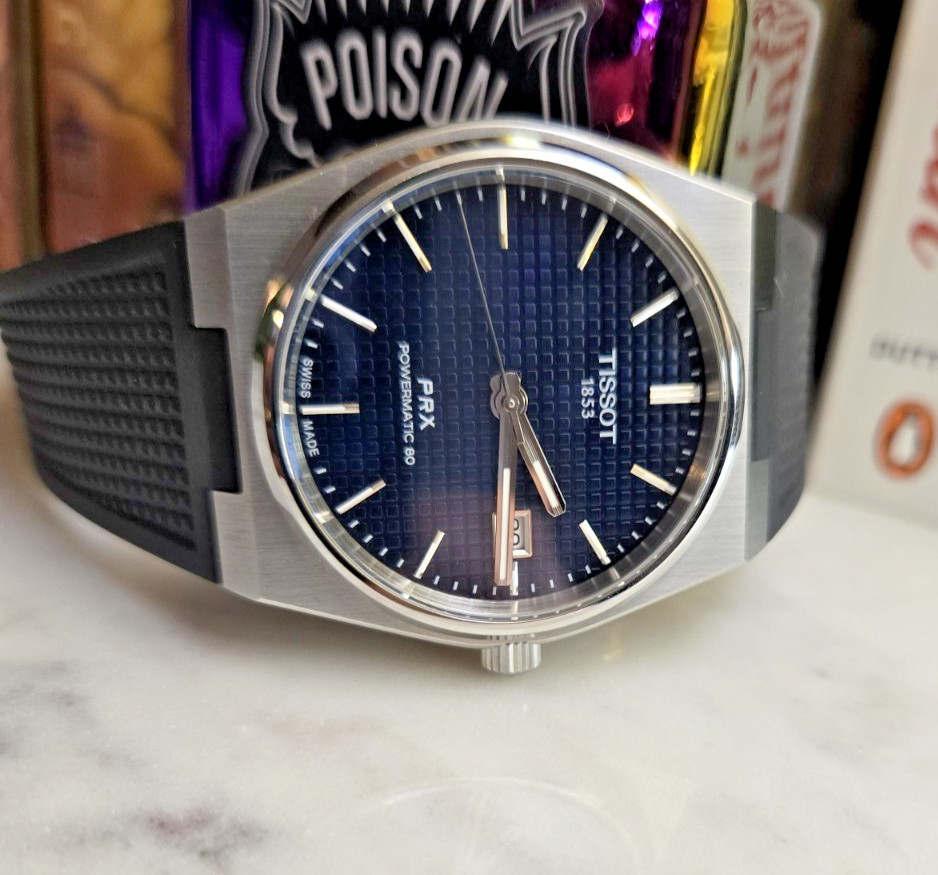 Tissot PRX Powermatic 80 Auto Blue Dial Steel Sapphire 100m Black Rubber