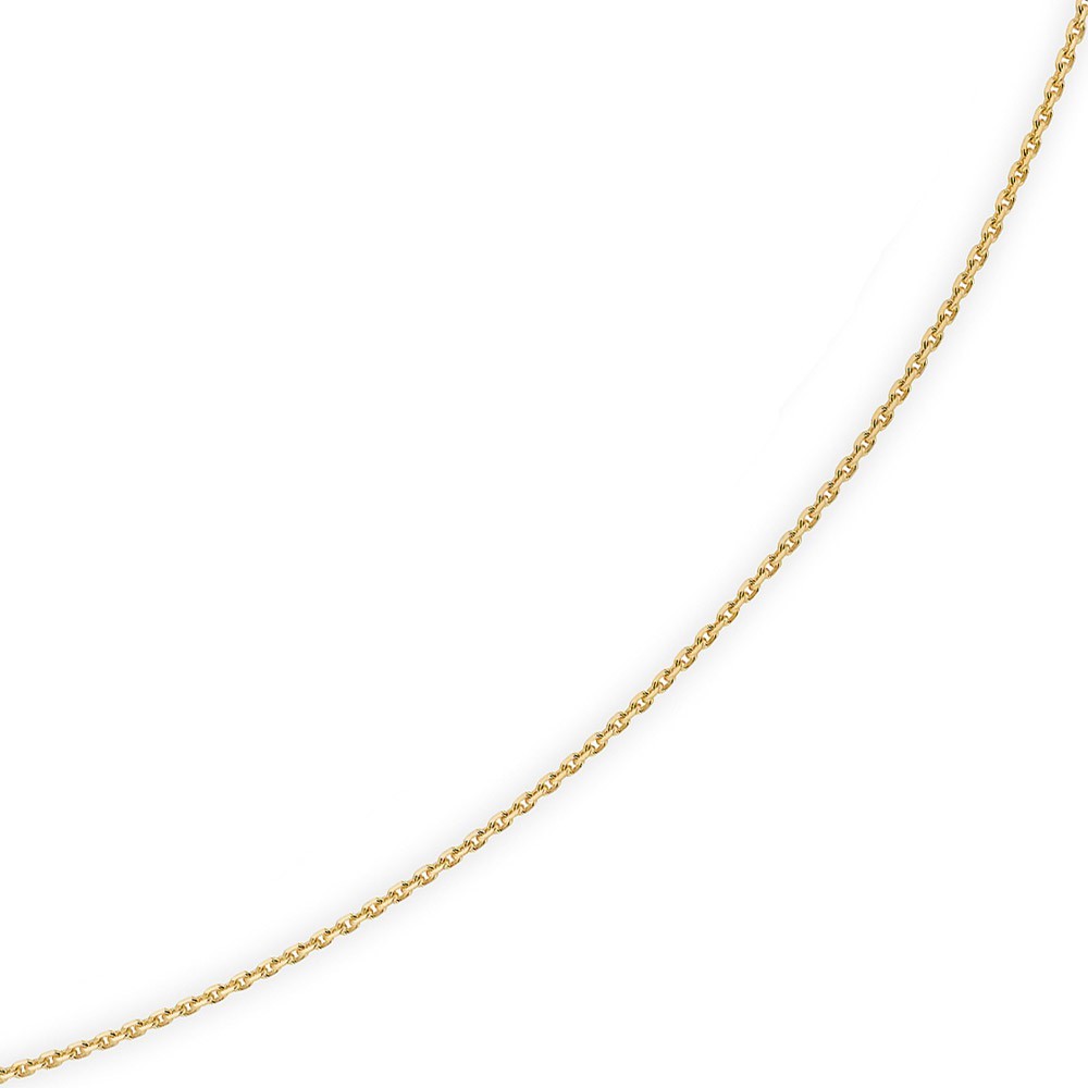 1.5mm Chain Choker Anchor Chain Necklace, 585 Gold Yellow Gold, 42cm Unisex