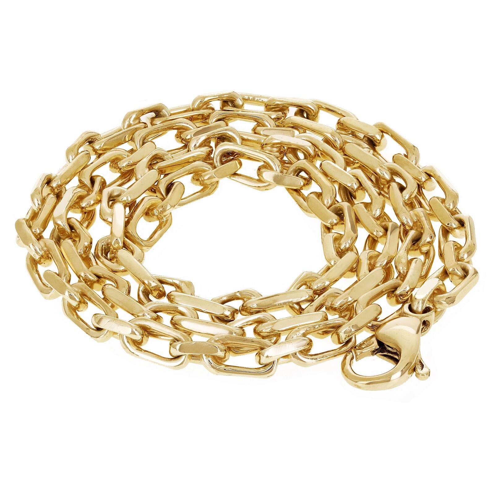 14k Yellow Gold Solid Handmade Link Anchor Chain Necklace 20″ 4.5mm 35.6 grams