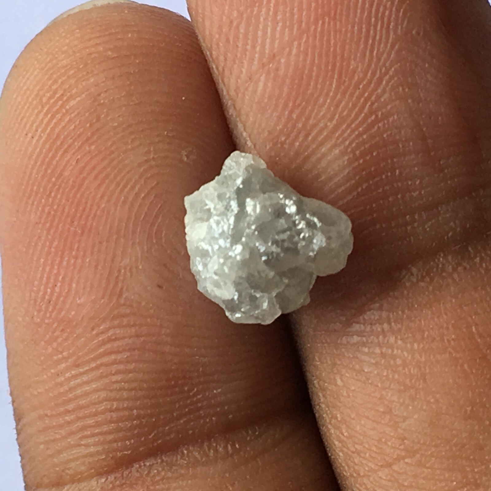 3.47Ct Natural White Gray Raw Diamond Loose Rough diamond I3 Clarity 8.86mm X69