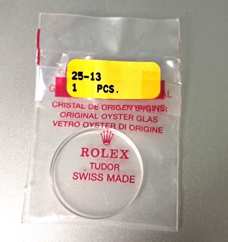 Genuine Rolex 25 13 TROPIC Crystal acrylic 29.5mm NEW with tags, low/no dome