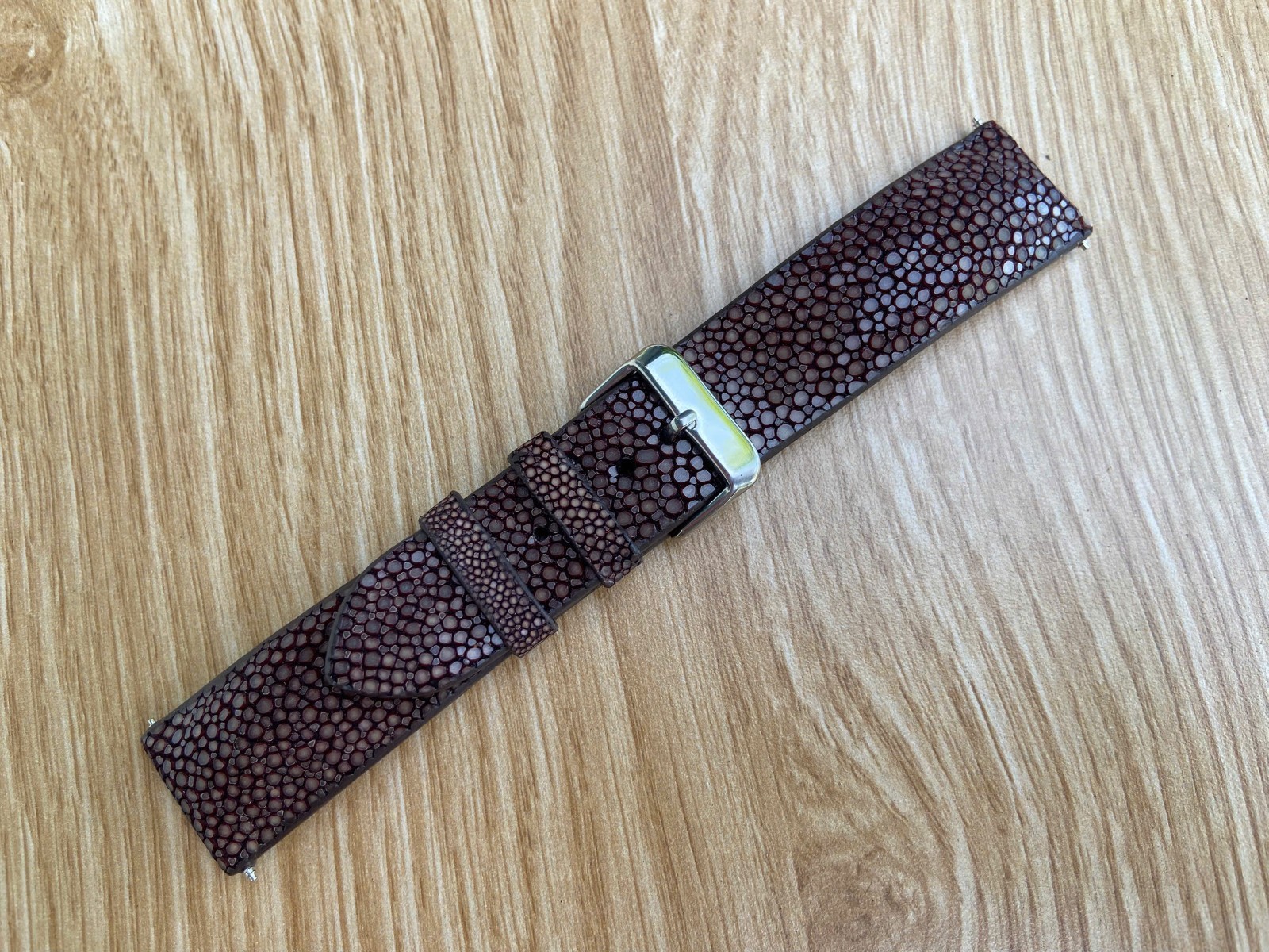 Brown Stingray Leather Watch Strap Band 14 16 17 18 19 20 21mm 22mm 23 24mm 26mm
