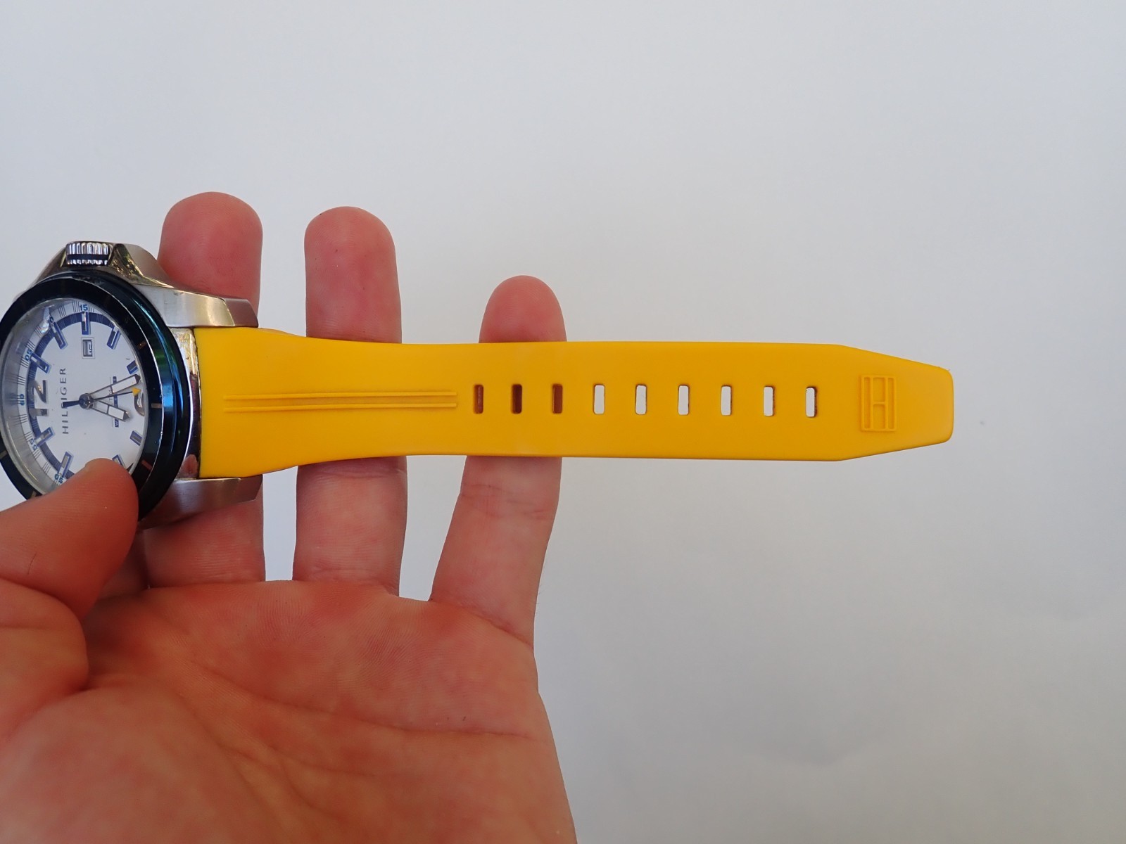 Tommy Hilfiger Yellow Blue Watch Mens