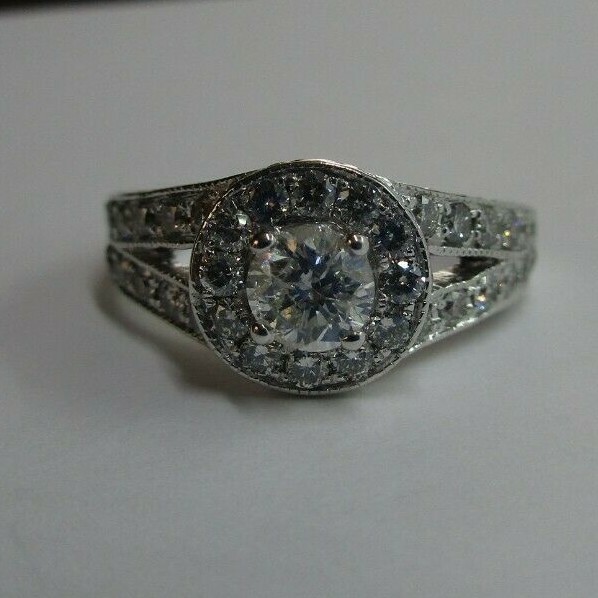 F.D 1.10 Carat 14K Gold Diamond Engagement Ring Center=.40 F-SI2 Value=$6,950