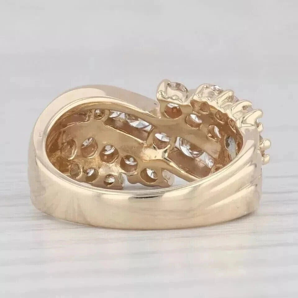Stunning Engagement Ring 14K Yellow Gold Plated 2.00Ct Round Cut VVS1 Moissanite