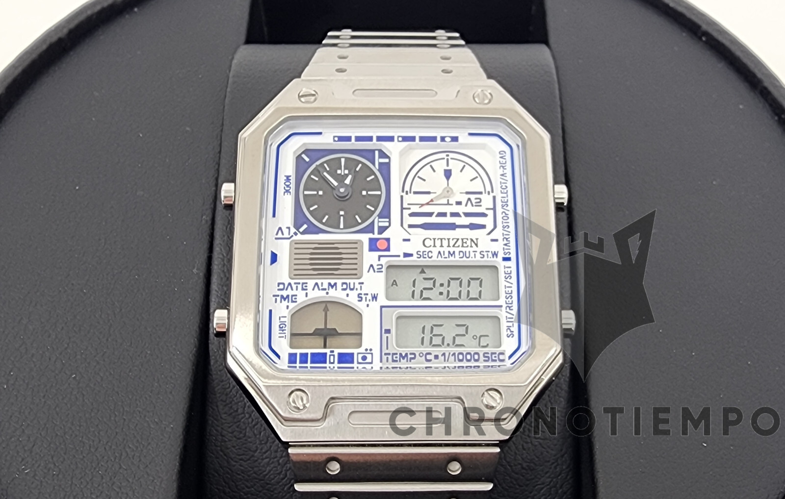 Citizen Star Wars R2-D2 Droid Ana-Digi Quartz Stainless Steel Silver Watch R2D2