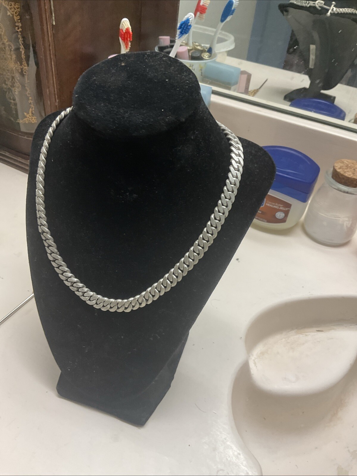 99.9% pure silver handcrafted Cuban chain 3.4 ounces