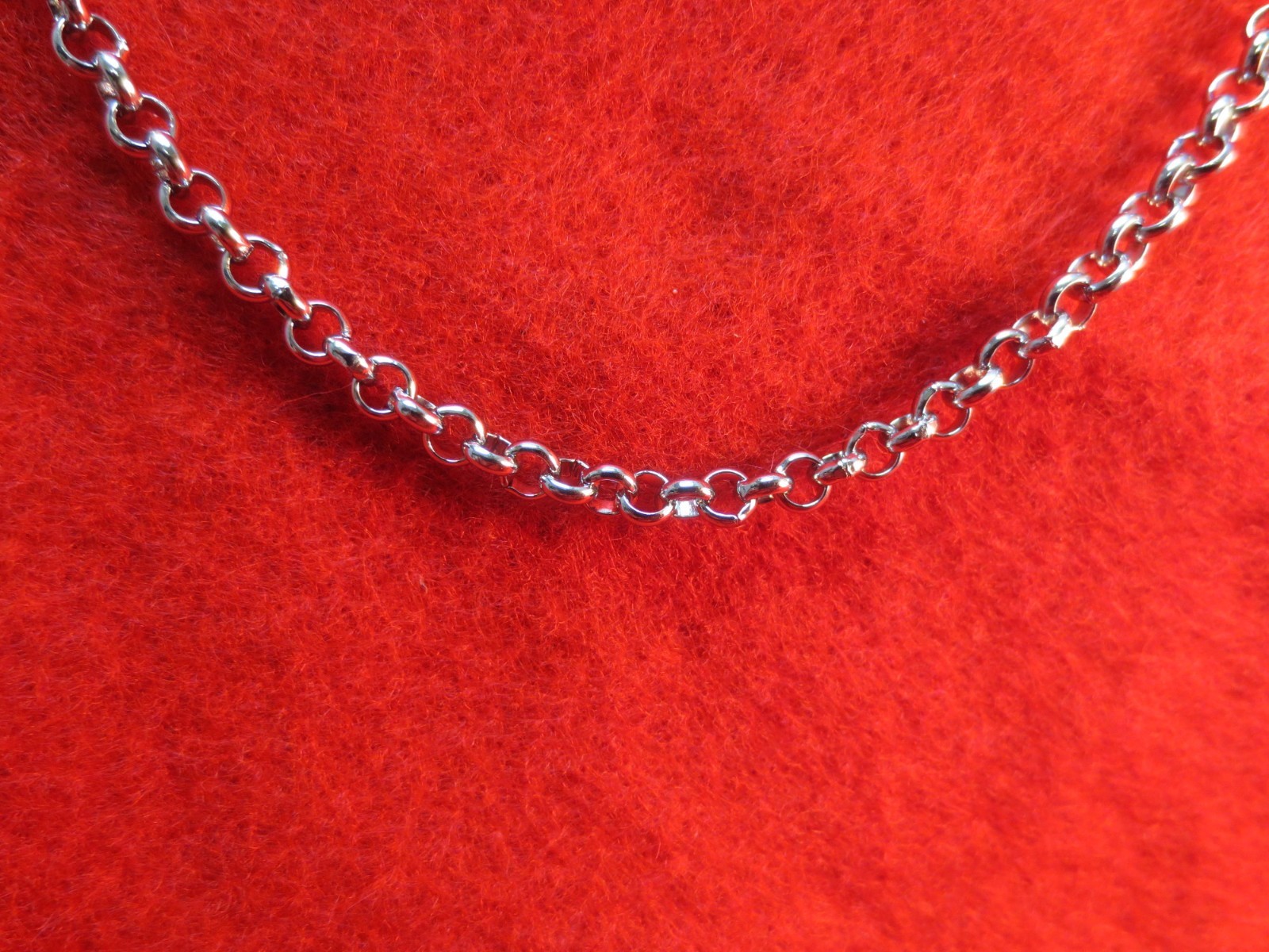 38 INCH SILVER STAINLESS STEEL 4MM ROLO LINK ROPE CHAIN NECKLACE