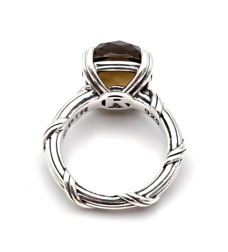 Peter Thomas Roth (PTR) Sterling Silver Ribbon Reed Fantasies Ring Sz 6