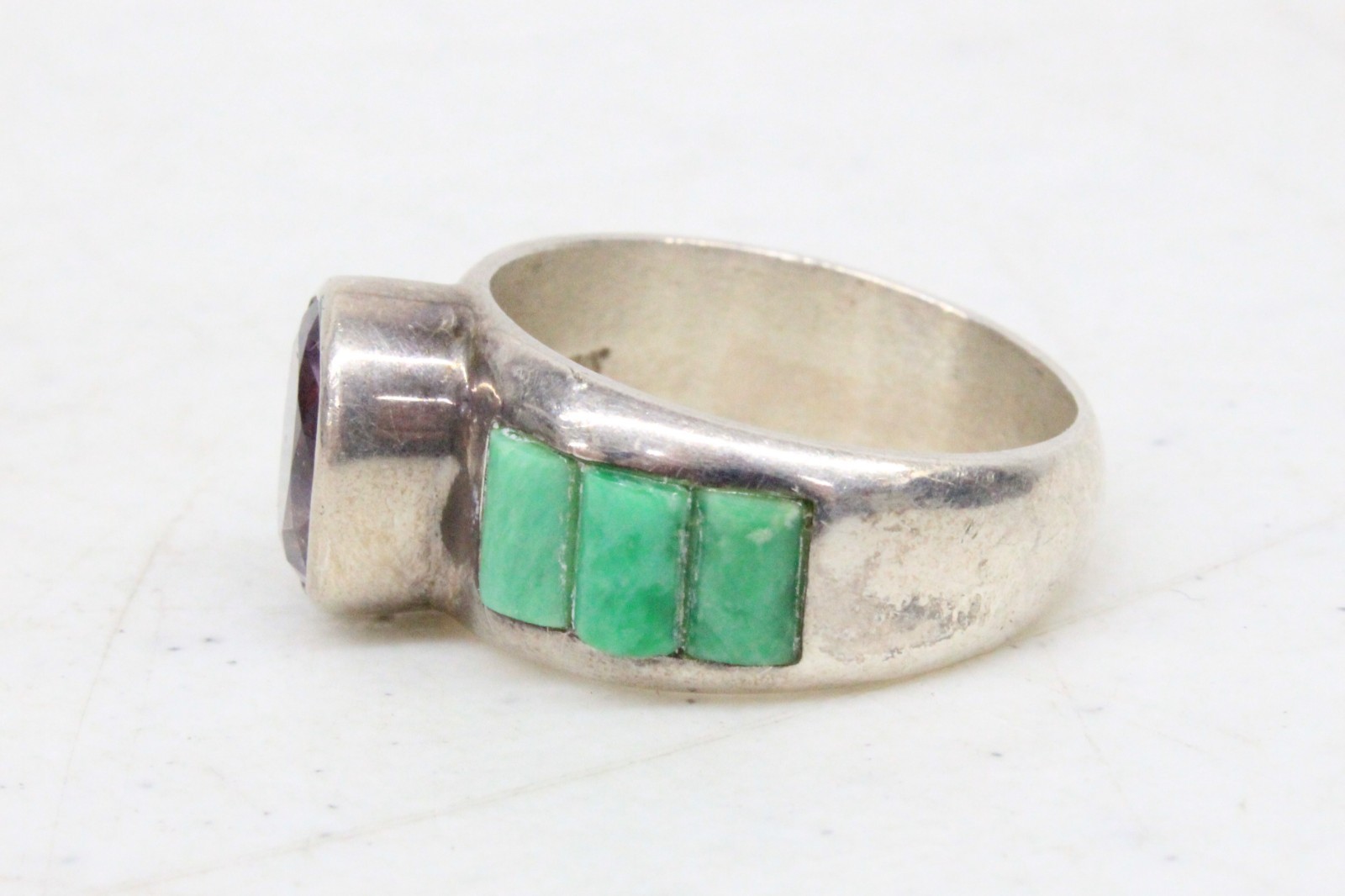 Vtg Jay King DTR Mine Finds Multi-Stone 9G 925 Sterling Silver Ring Sz 8.75