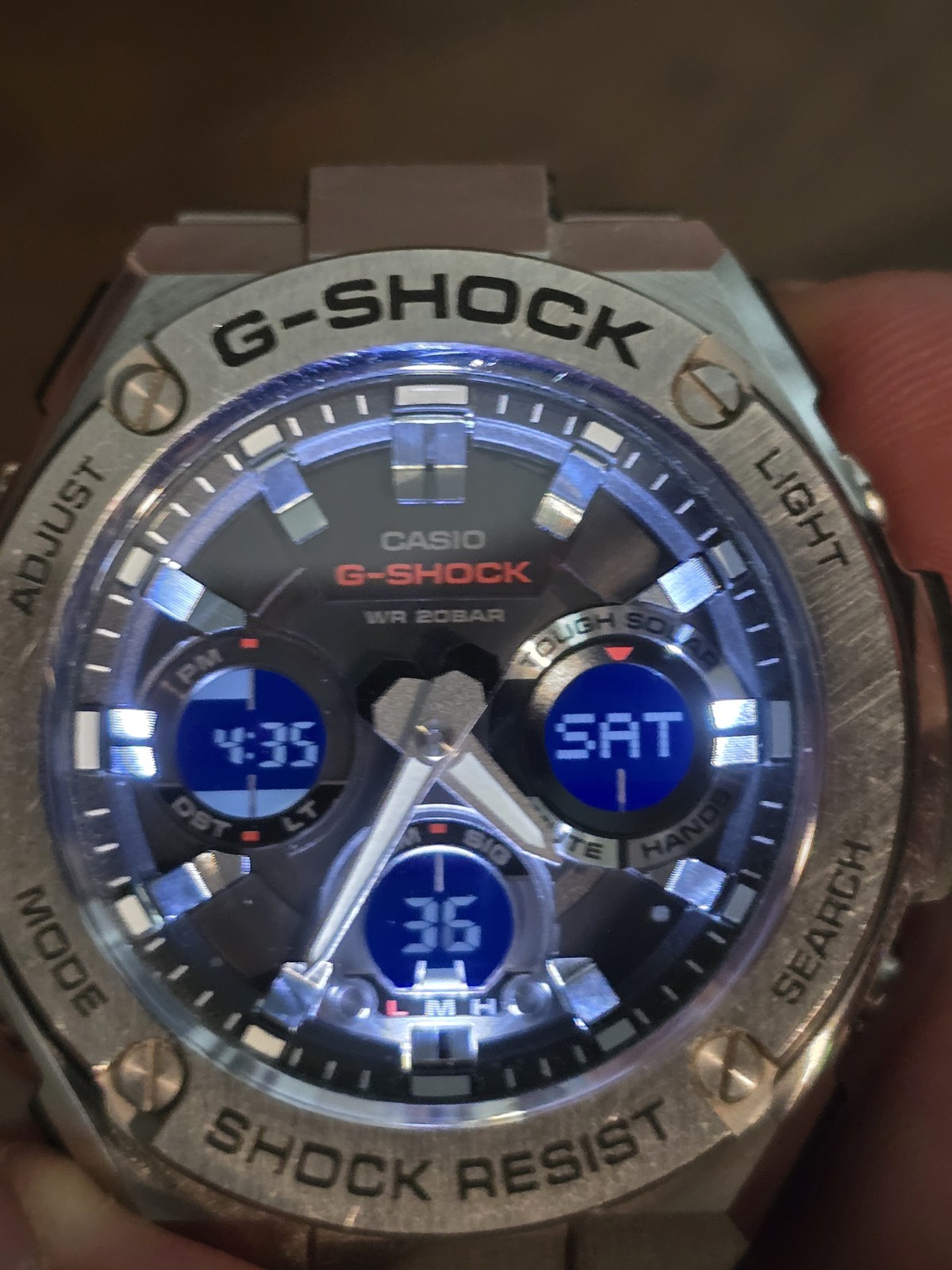 Casio G-Shock G-Steel GST-S110D-1A Tough Solar Stainless Steel Men’s Watch