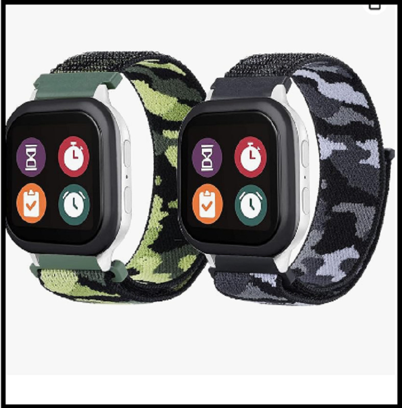 2 Packs Camo Nylon Band Compatible with Gizmo Watch 3 2 1/Gabb Watch 3 2 Kids &