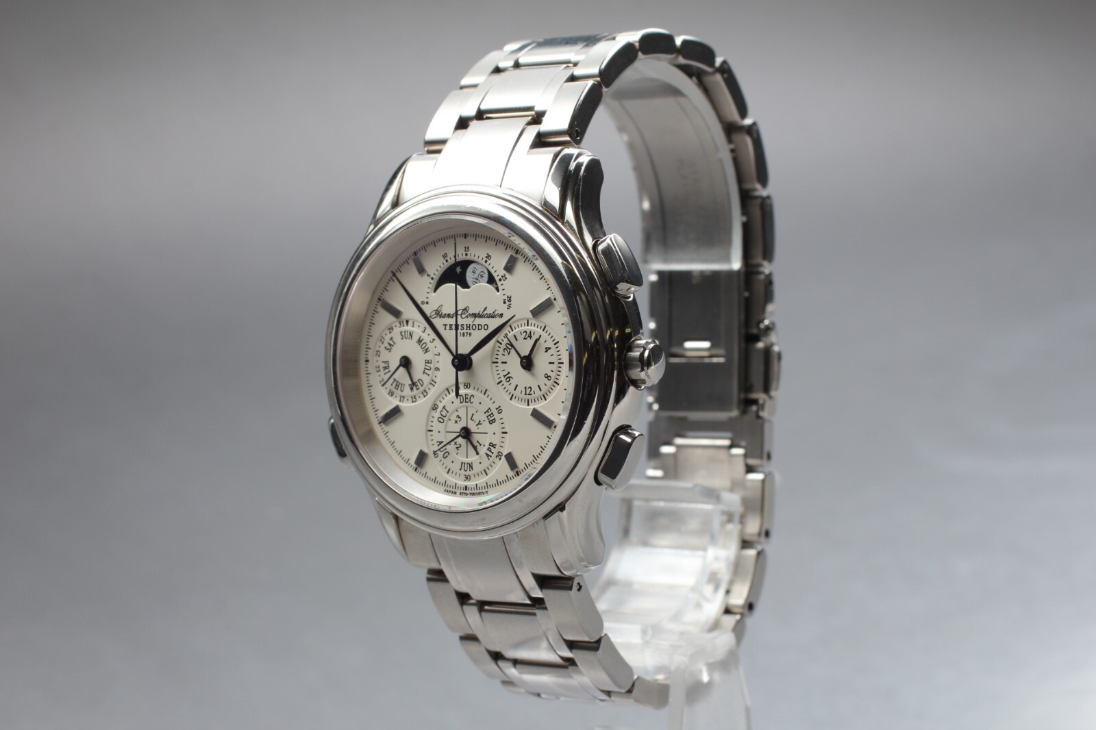 Read “Exc+5” TENSHODO Grand Complication Moon phase Mens Quartz Watch From Japan